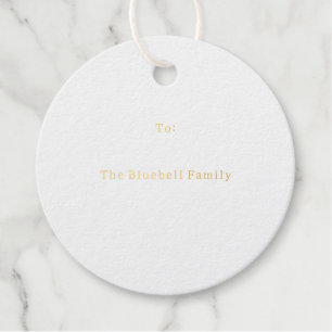 Étiquette-cadeau Gift Tag (jeu de 12 pcs) - Personalise Family Name