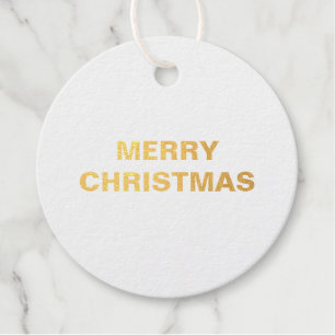 ÉTIQUETTE-CADEAU GOLD MERRY NOËL BALISES DE FAVEUR SIMPLES