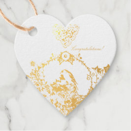 Étiquette-cadeau Goldfinch Spring Garden Crème de mariage horizonta