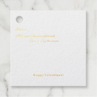 Étiquette-cadeau Greetings! Happy Valentines