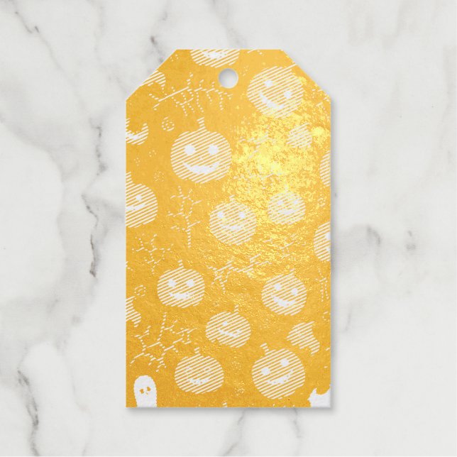 Étiquette cadeau Halloween avec design Éffrayant! (Recto)
