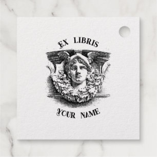 Étiquette-cadeau Hermes dieu antique antique ancienne bibliothèque