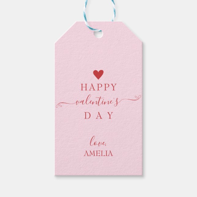 Étiquette cadeau Heureuse Sainte-Valentin (Devant)