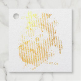 Étiquette-cadeau Ho Ho Ho! Foil Gift & Favor Tag