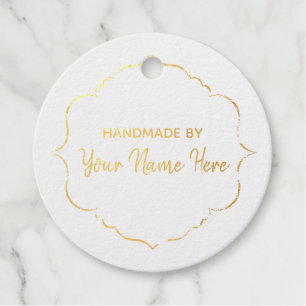 Étiquette-cadeau Huile d'or artisanale personnalisée