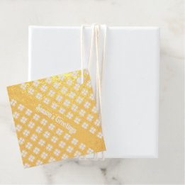 Étiquette-cadeau Huile d'or Plaid