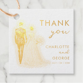 Étiquette-cadeau Illustration Mariée et Salle Faveurs mariage