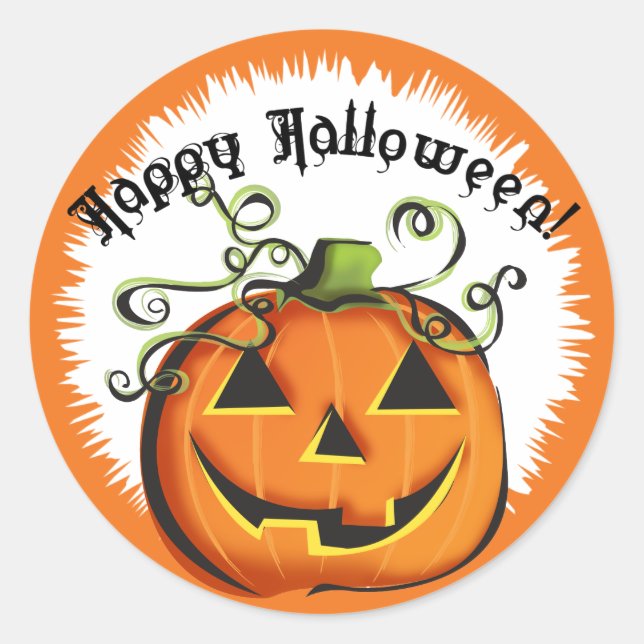 Étiquette cadeau Jack-O-Lantern (Devant)