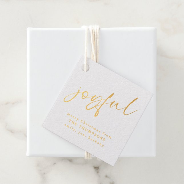 Étiquette-cadeau Joyeuse Calligraphie Noms Joyeux Noël Véritable (Avec boite)