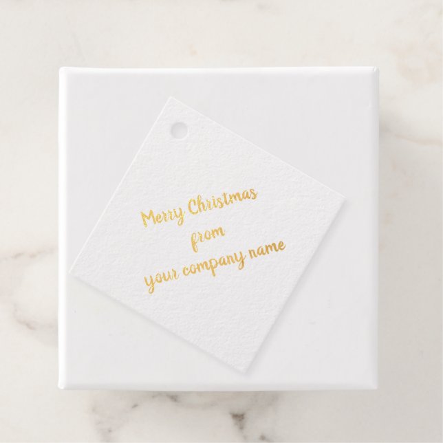 Étiquette-cadeau Joyeux Noël Entreprise Carte à huile personnalisée (Avec boite)