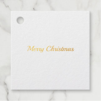 Étiquette-cadeau joyeux noël simple feuille cadeau minimum