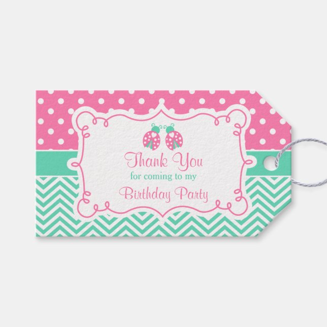 Étiquette cadeau Ladybug Ladybird (Devant (Horizontal))