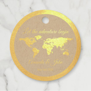 Étiquette-cadeau Laisser L'Aventure Commencer La Carte De Destinati