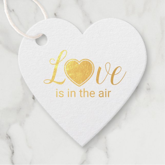 Étiquette-cadeau L'amour est dans le Mariage aérien (Devant)