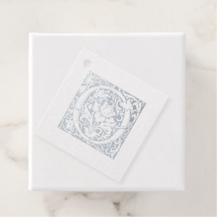 ÉTIQUETTE-CADEAU LETTRE ÉCLAIRÉE O ANNIVERSAIRE D'ARGENT