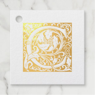 Étiquette-cadeau Lettre mariage C Monogramme