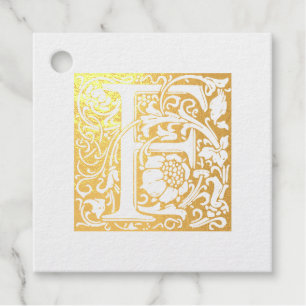 Étiquette-cadeau Lettre mariage E Monogramme