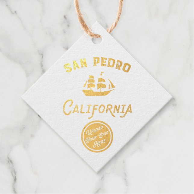 Étiquette-cadeau Logo d'entreprise locale San Pedro (Devant)