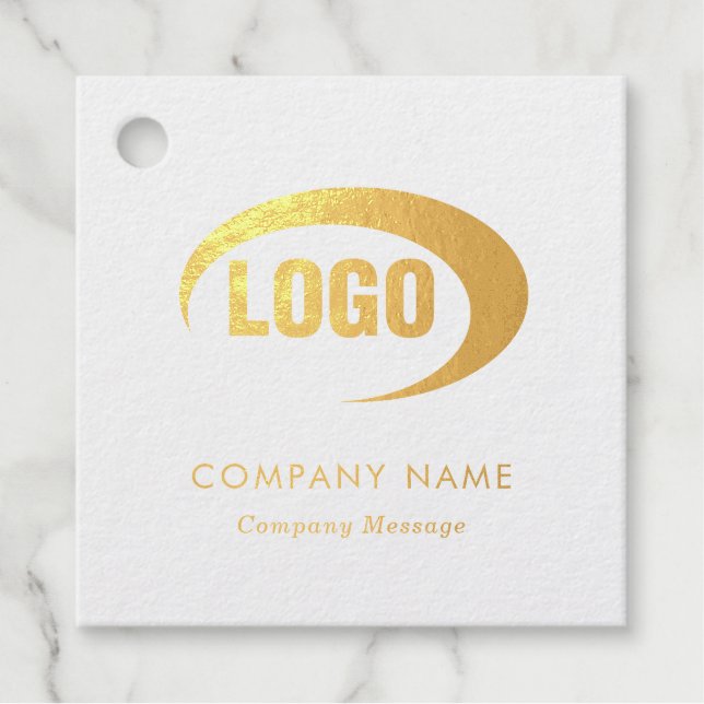 Étiquette-cadeau Logo personnalisé (Devant)