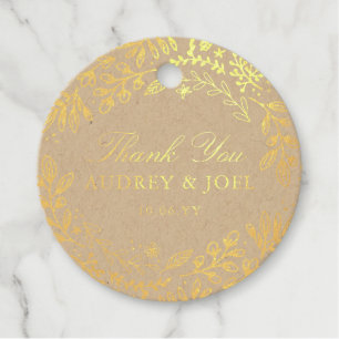 Étiquette-cadeau Mariage de fleurs de récolte