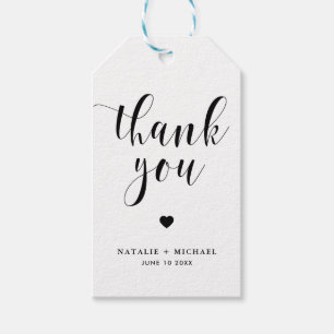 Étiquette cadeau Mariage de script en gras noir