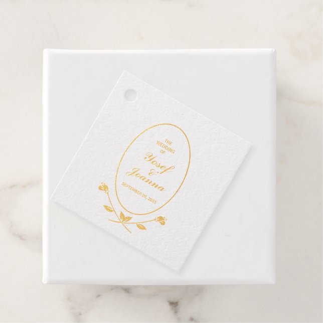 Étiquette-cadeau Mariage en terre cuite (Avec boite)