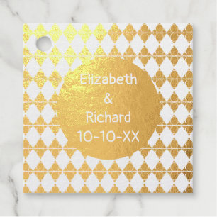 Étiquette-cadeau Mariage Invité Merci Diamond Motif Élégant