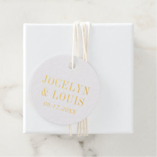 Étiquette-cadeau Mariage Moderne Gras