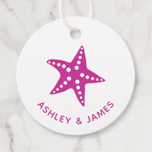 Étiquette cadeau Mariage Starfish pour les mariage