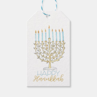 Étiquette cadeau Menorah