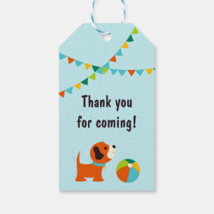 Étiquette cadeau Merci d'anniversaire de marionnet