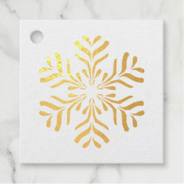 Étiquette-cadeau merci flambeau de neige brillant