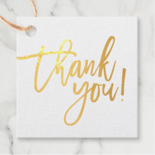 Étiquette-cadeau MERCI moderne écriture de type lettré à la main