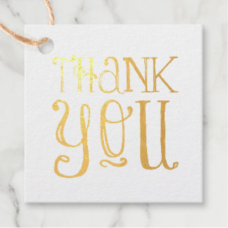 Étiquette-cadeau MERCI moderne fun main lettré typographie