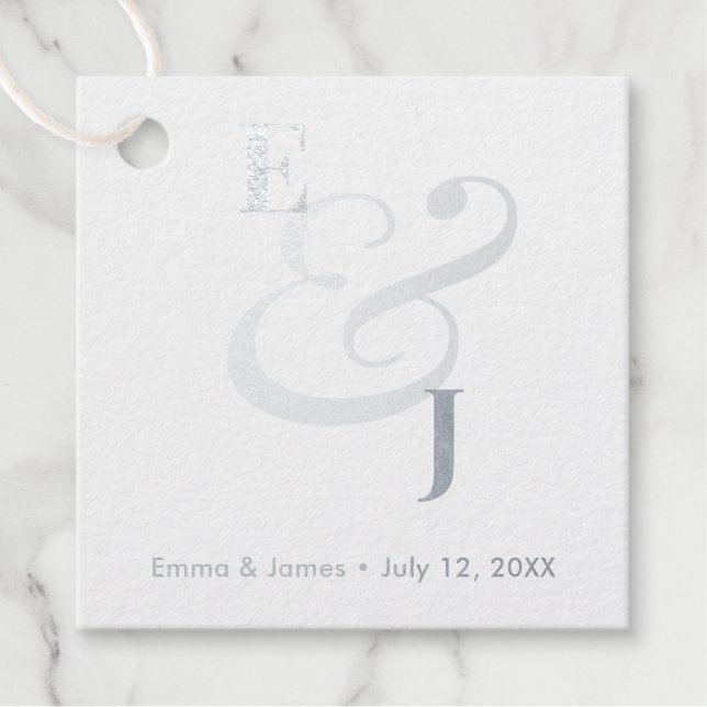 Étiquette-cadeau Minimalist Ampersand Wedding | Thank You (Devant)