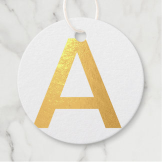 Étiquette-cadeau Monogramme ajouter le nom lettre alphabet simple m