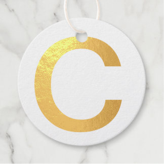 Étiquette-cadeau Monogramme ajouter le nom lettre alphabet simple m