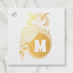 Étiquette-cadeau Monogramme de la goutte d'effroi