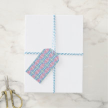 Étiquette cadeau mosaïque papillon
