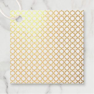 Étiquette-cadeau Motif géométrique beige islamique