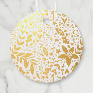 Étiquette-cadeau NOËL CADEAU Floral