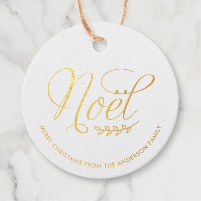 Étiquette-cadeau NOEL Joyeux Noël Photo personnalisée (Devant)