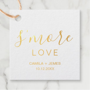 Étiquette-cadeau Nom personnalisé S'more Love Favor