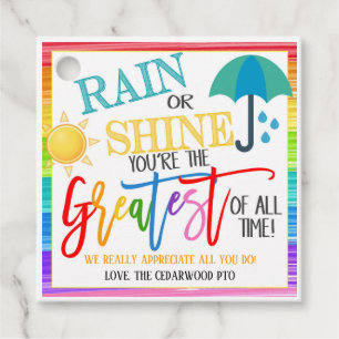 Étiquette cadeau parapluie