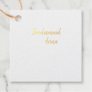 Étiquette-cadeau Pâte pastel coloré bridemaid floral ajouter un