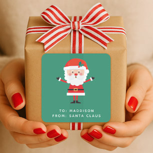 Étiquette Cadeau Père Noël Autocollant Cadeau de