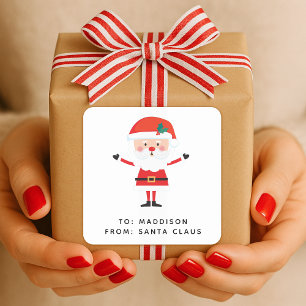 Étiquette Cadeau Père Noël Autocollant Cadeau de