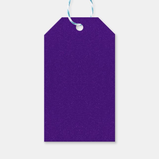Étiquette Cadeau Personnalisée Pailletée Violet (Devant)