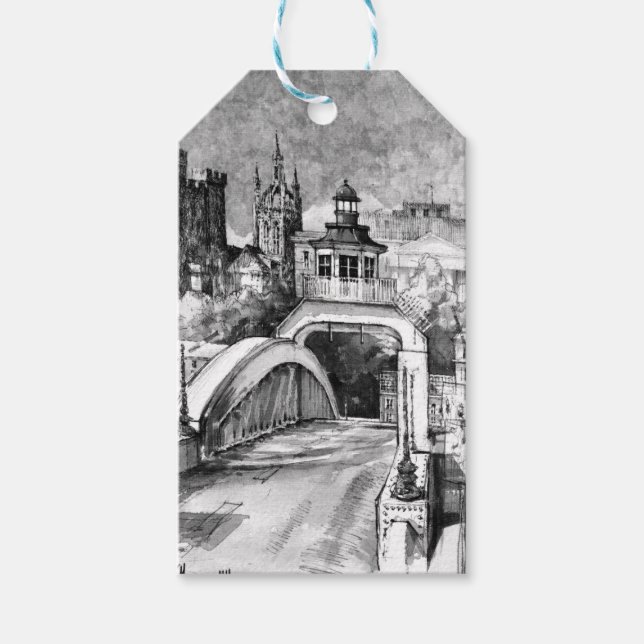 Étiquette cadeau Pont à aile (Devant)