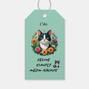 Étiquette cadeau pour amateurs de chats au motif f